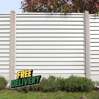 Metal Fencing | Light Grey 5ft x 6ft Panel Kit