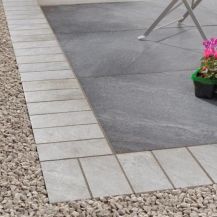 Porcelain Edging | Outdoor Tiles - Light Grey 200 x 100mm
