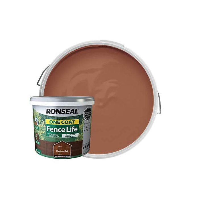 Ronseal One Coat Fence Life Medium Oak Forward Builders Supplies