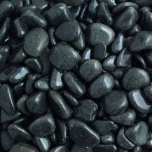 Ebony Black Pebbles 15-30mm Wet