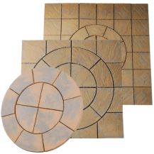 Buff Circle Paving Kits