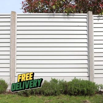 Metal Fencing | Light Grey 5ft x 6ft Panel Kit