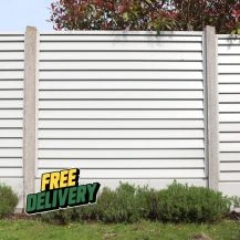 Metal Fencing | Light Grey 5ft x 6ft Panel Kit