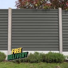 Metal Fencing | Dark Grey 5ft x 6ft Panel Kit