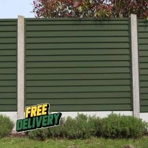 Metal Fencing | Olive Green 5ft x 6ft Panel Kit