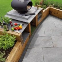 Porcelain Edging | Outdoor Tiles - Dark Grey 100 x 100mm