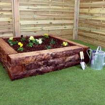 Rustic Timber Sleeper 2.4m