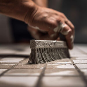 Can you use brush-in grout for porcelain?