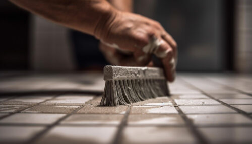 Can you use brush-in grout for porcelain?