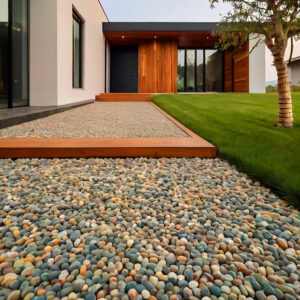 What to put under decorative stones