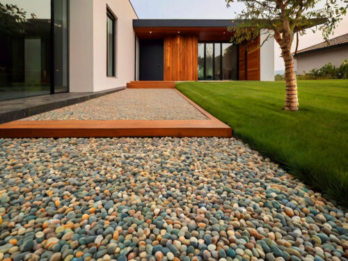 What to put under decorative stones